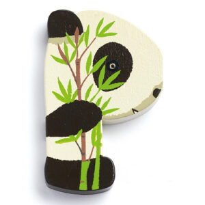 lettera P decorativa in legno