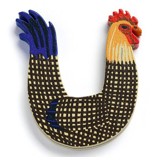 lettera U decorativa in legno