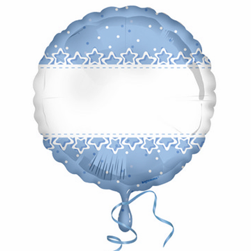 PALLONCINO IN MYLAR - PERSONALIZZABILE AZZURRO