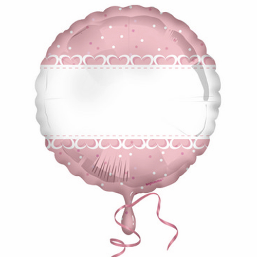 PALLONCINO IN MYLAR - PERSONALIZZABILE ROSA