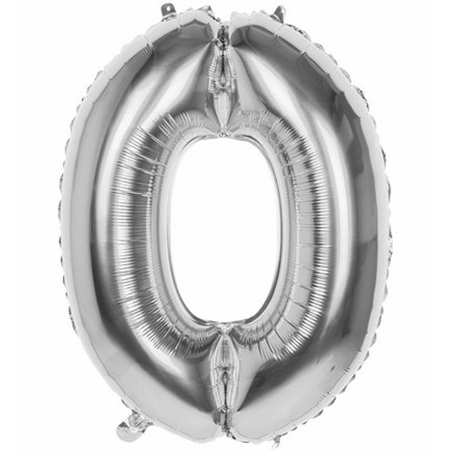 PALLONCINI IN MYLAR ARGENTO - NUMERI  ALTI 86 cm - immagine 11