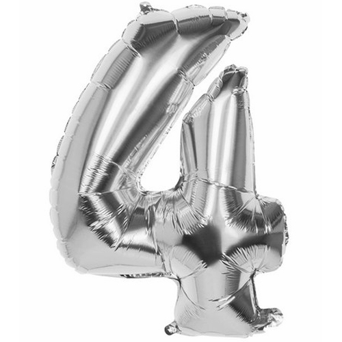 PALLONCINI IN MYLAR ARGENTO - NUMERI  ALTI 86 cm - immagine 5