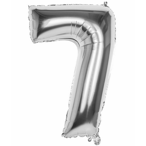 PALLONCINI IN MYLAR ARGENTO - NUMERI  ALTI 86 cm - immagine 8