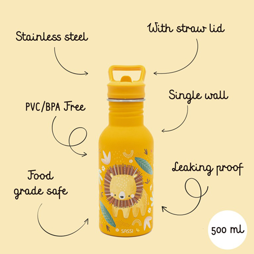 BORRACCIA IN ACCIAIO INOX DA 500 ml - LEONE - immagine 2